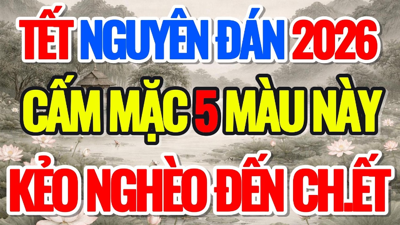 TẾT NGUYÊN ĐÁN 2026. CẤM MẶC 5 MÀU NÀY, KẺO NGHÈO MẠT KIẾP - Lời Phật Dạy #loiphatday #phongthuy