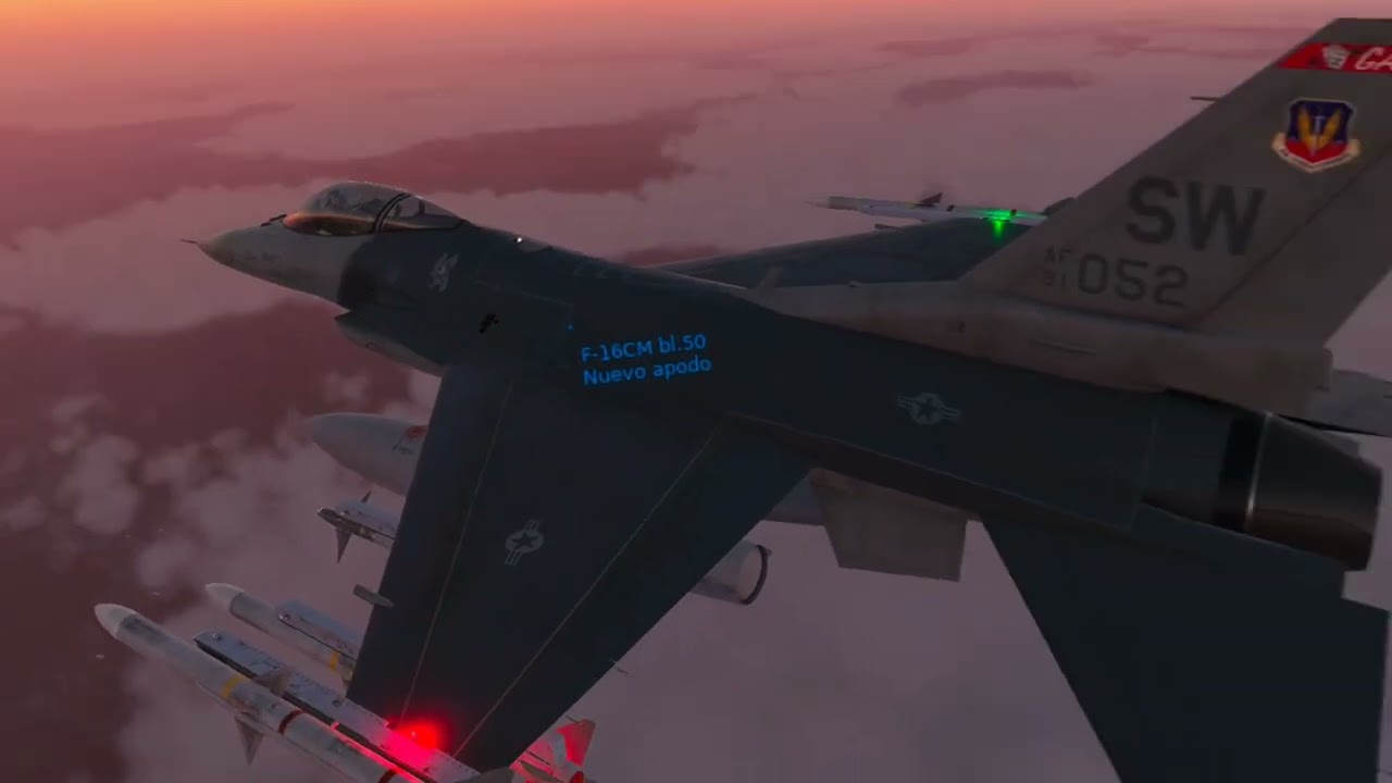 Atardecer en DCS en mi F16