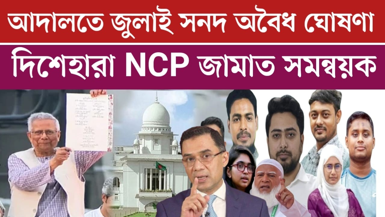 জুলাই সনদ আদালতে বাতিল ঘোষণা | তারেক রহমান তলে তলে একি করলো | jamuna tv live | somoy tv live | news