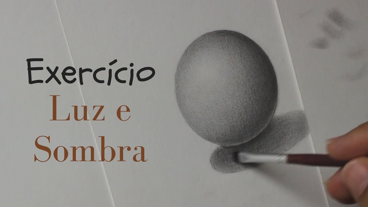 EXERCÍCIO LUZ e SOMBRA no desenho realista. Como desenhar esfera.