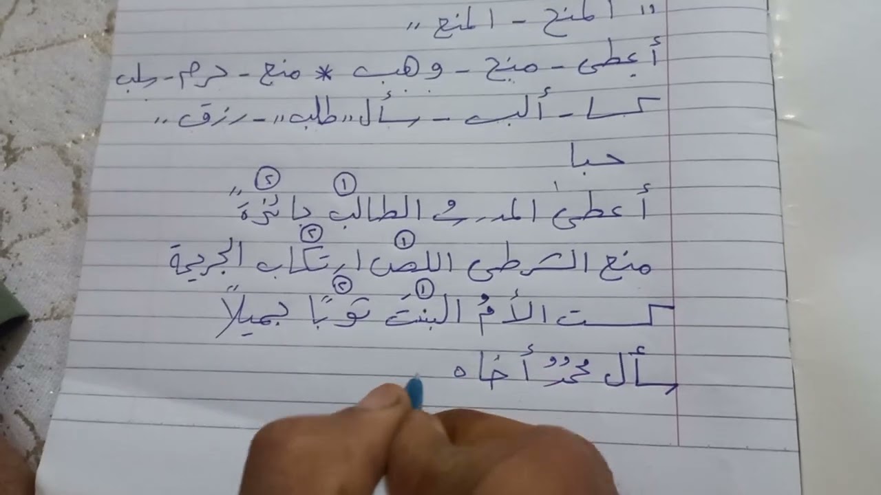الأفعال التى تنصب مفعولين ليس أصلهما المبتدأ والخبر ..الأول الإعدادى الترم الثانى