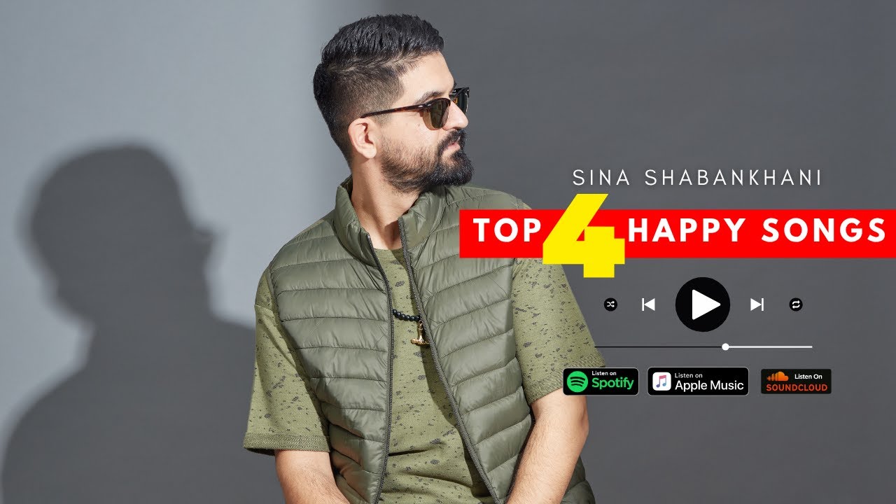 Sina Shabankhani سینا شعبانخانی - Top 4 Happy Songs (Lyrics Video) چهار آهنگ شاد