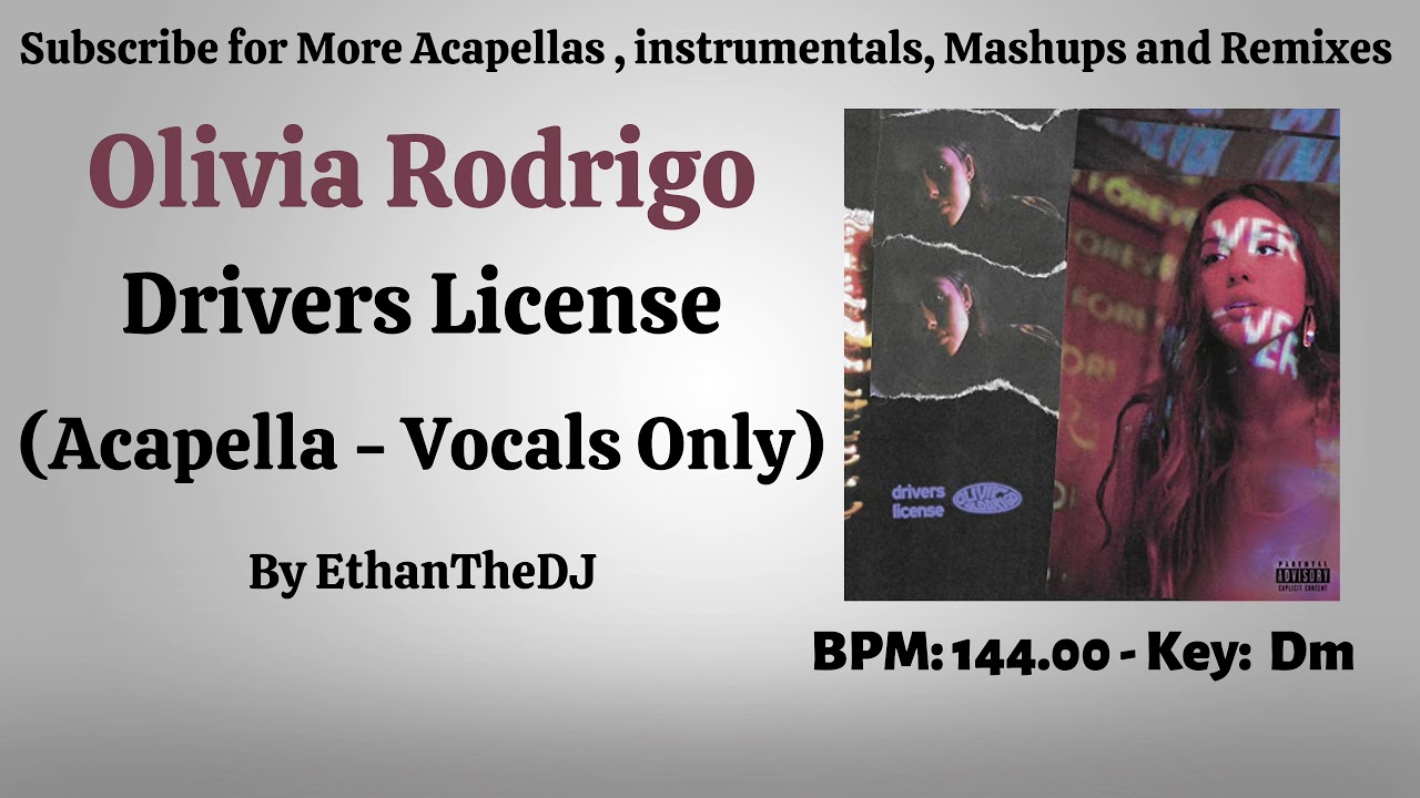 Olivia Rodrigo - Drivers License (Acapella - Vocals Only)