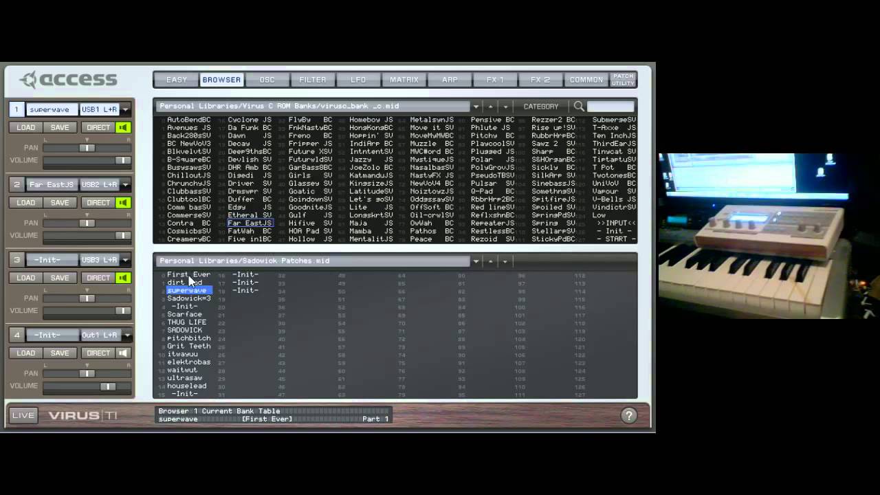 Access Virus TI Snow 1.4 - Browsing Thousands Of Patches