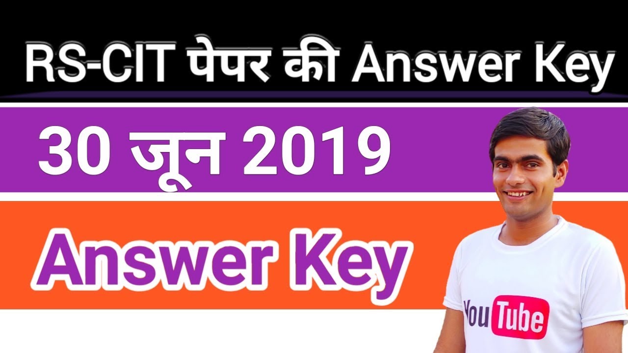 Rscit Answer key 30 June /Rscit paper/Rscit Answer Key vmou ~ Vinod gandas