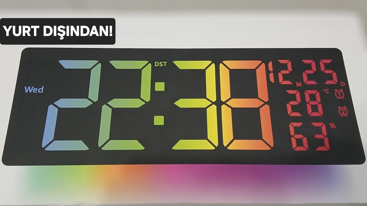 Odanın Saati Ledleri Çok Kötü Yeni Odaya En İyisi Dijital Saat Kutu Açılımı