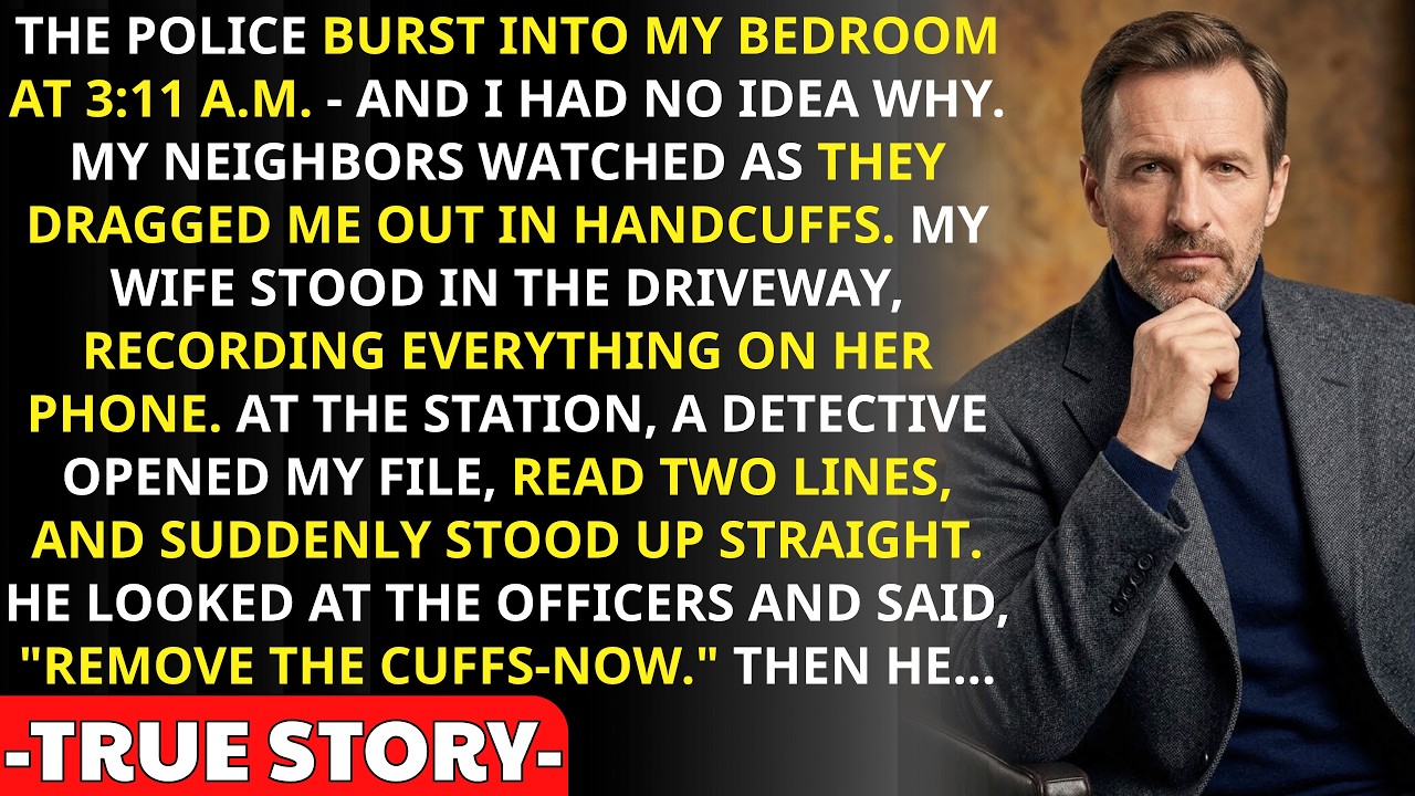She Filmed My Arrest At 3AM. The Detective Opened My File And Said Remove The Cuffs Immediately