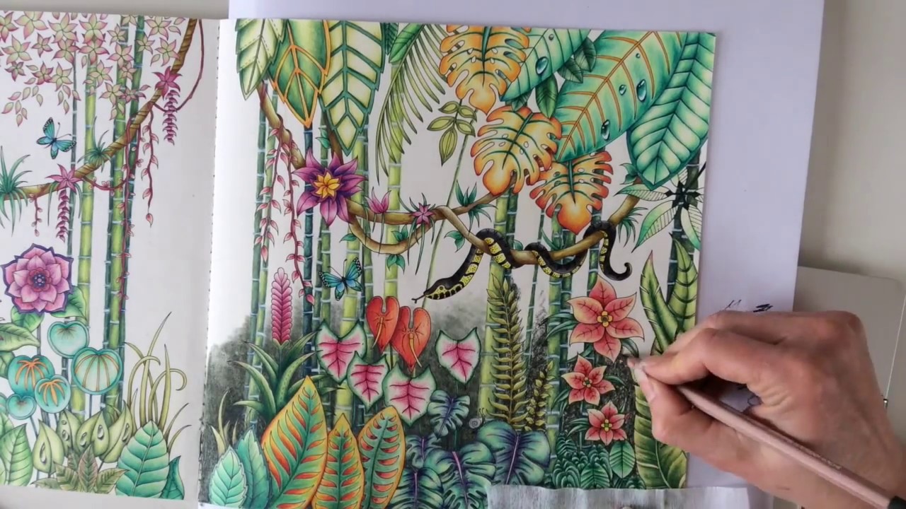 Magical Jungle - How to make a background, double page part 4