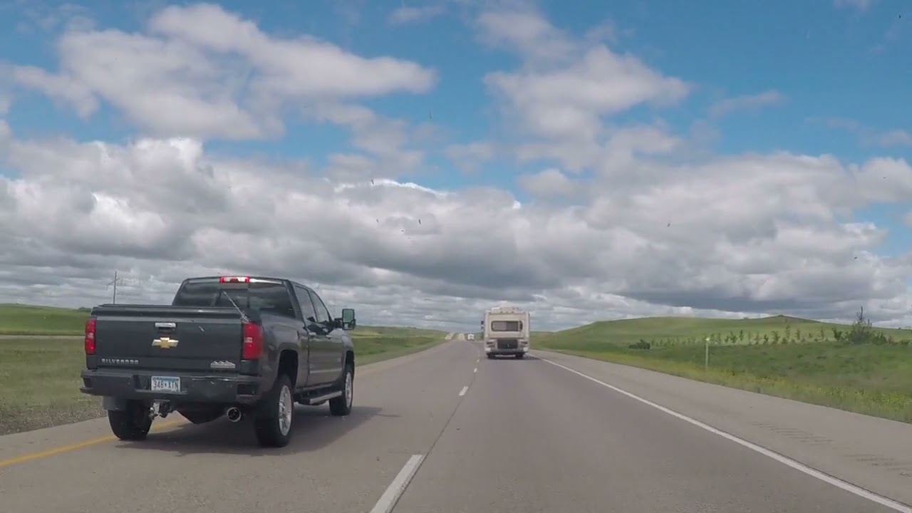 North Dakota Interstate 94 West Rural Drive - No Sound.
