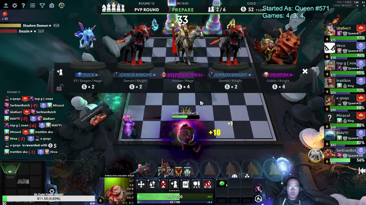 4 Priests Gameplay! Dota Auto Chess! Season 33!