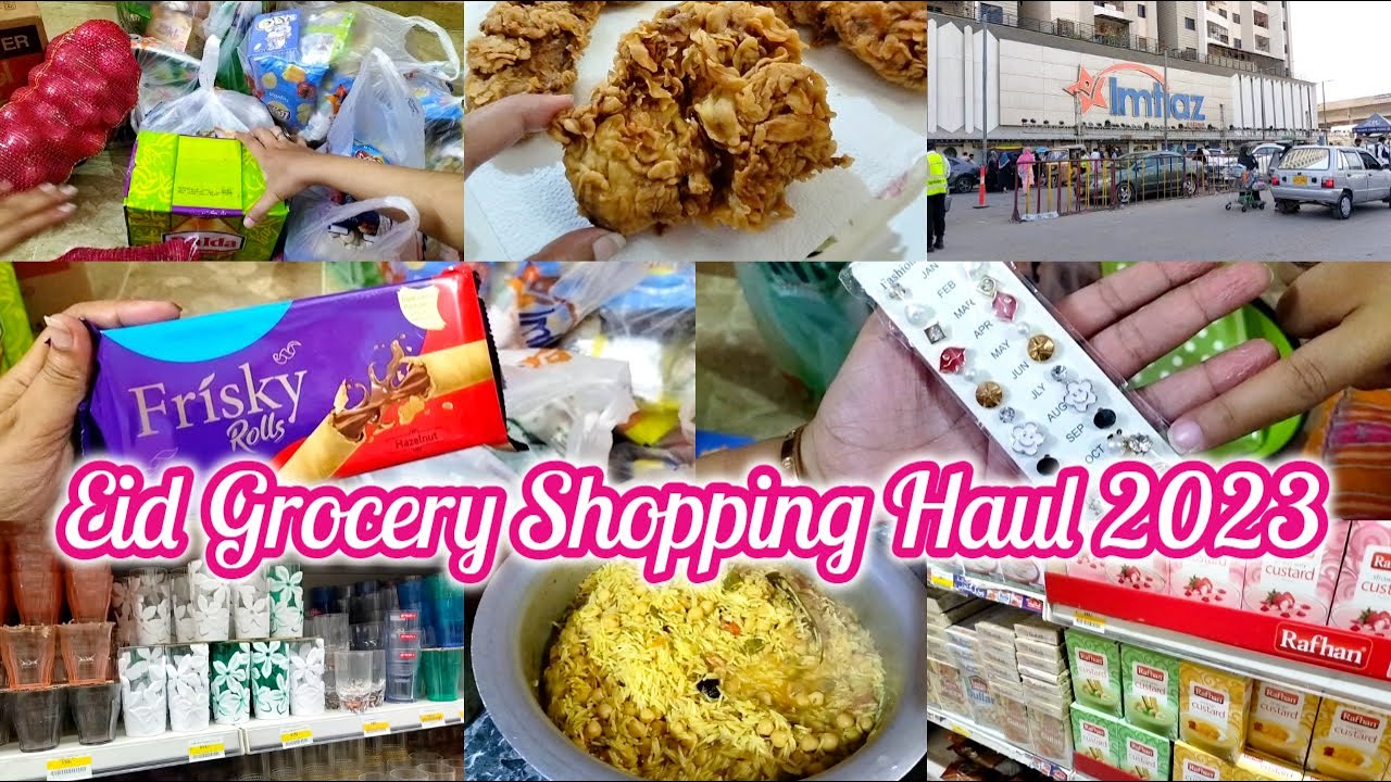 Eid Grocery Shopping Haul 2023 🛒 Apya aj train pe sawar hain 😂😄 Ye buhat zimedari ka kaam hota hai