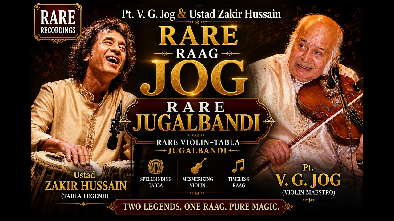 Pandit V G  Jog and Ustad Zakir Hussain Raag  Jog   More