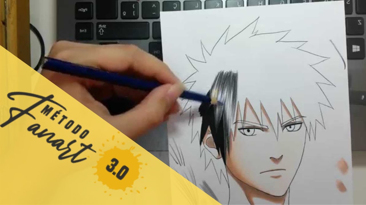 COLORINDO FANART - COMO COLORIR CABELO PRETO