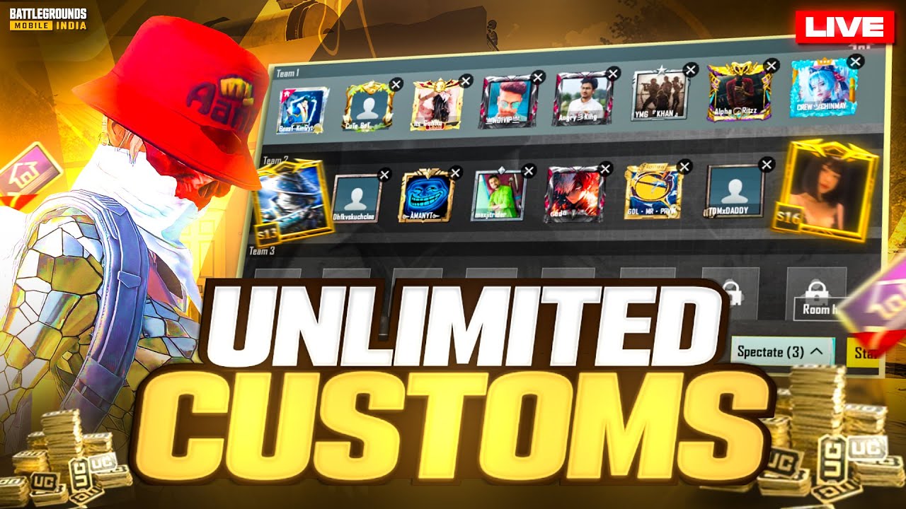 BGMI LIVE CUSTOM ROOM || Custom Rooms || PUBG LIVE CUSTOM ROOMS 