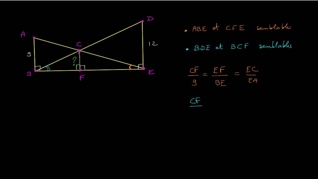 Un défi avec des triangles semblables