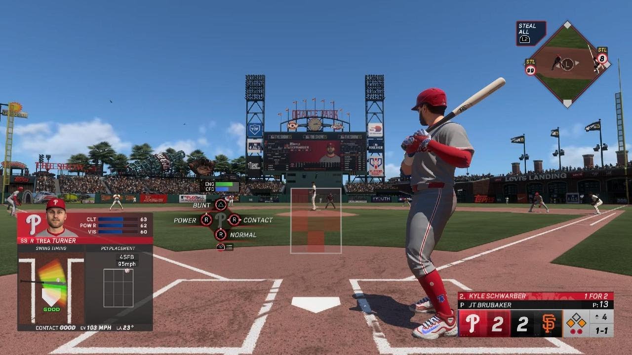 MLB The Show 25 Phillies VS Giants - 3/1/2026 2:38 PM