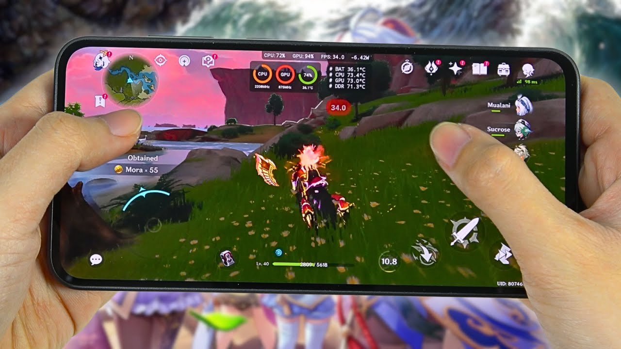 Samsung Galaxy A36 test game Genshin Impact Max Graphics | Highest 60FPS