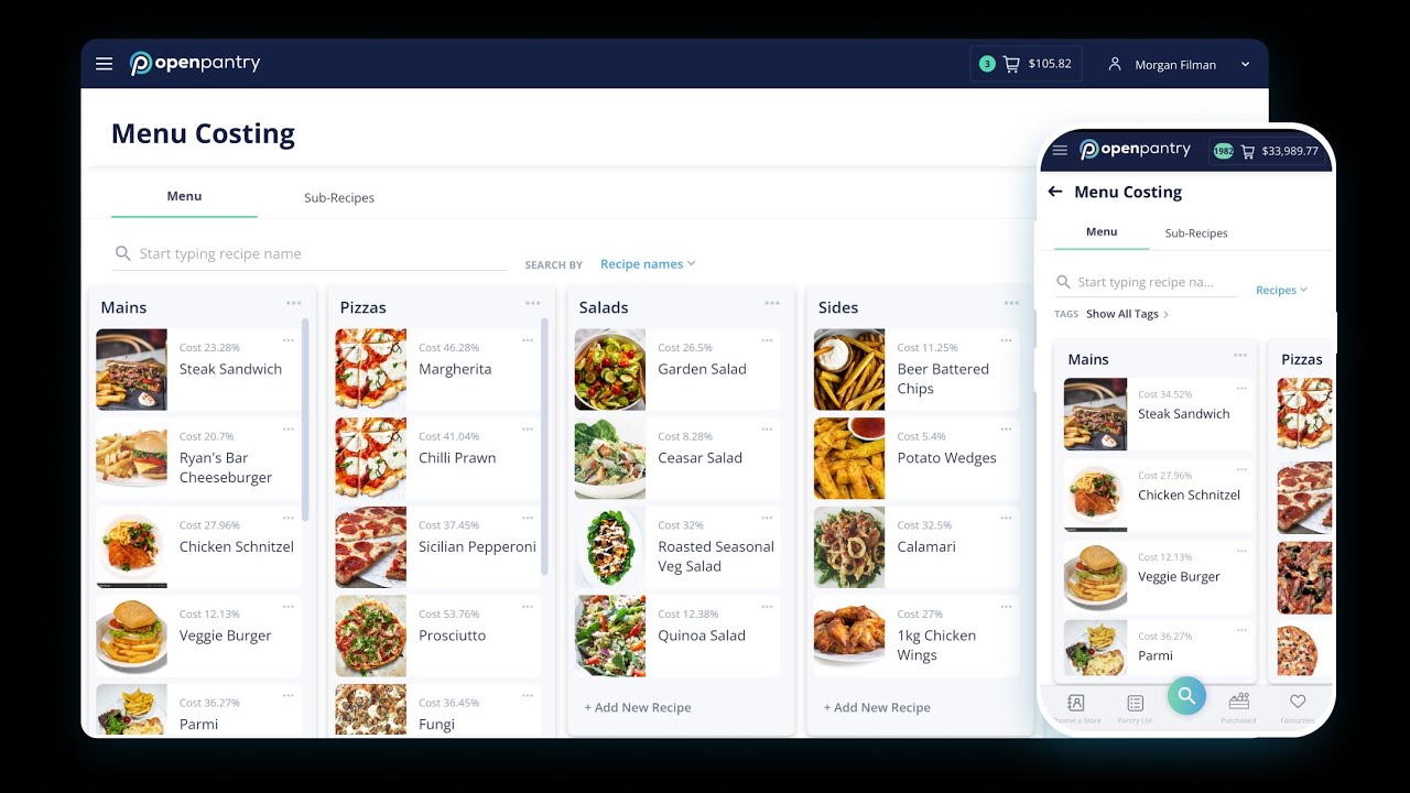 Open Pantry - Menu Costing walkthrough - How to work out the cost of a dish per serving