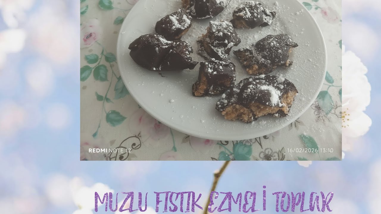 DİYETE UYGUN MUZLU FISTIK EZMELİ  TOPLAR YAPTIM 👌👋🤩❤