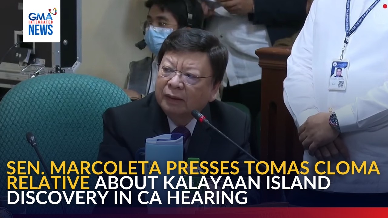 Sen. Marcoleta presses Tomas Cloma relative about Kalayaan Island... | GMA Integrated News