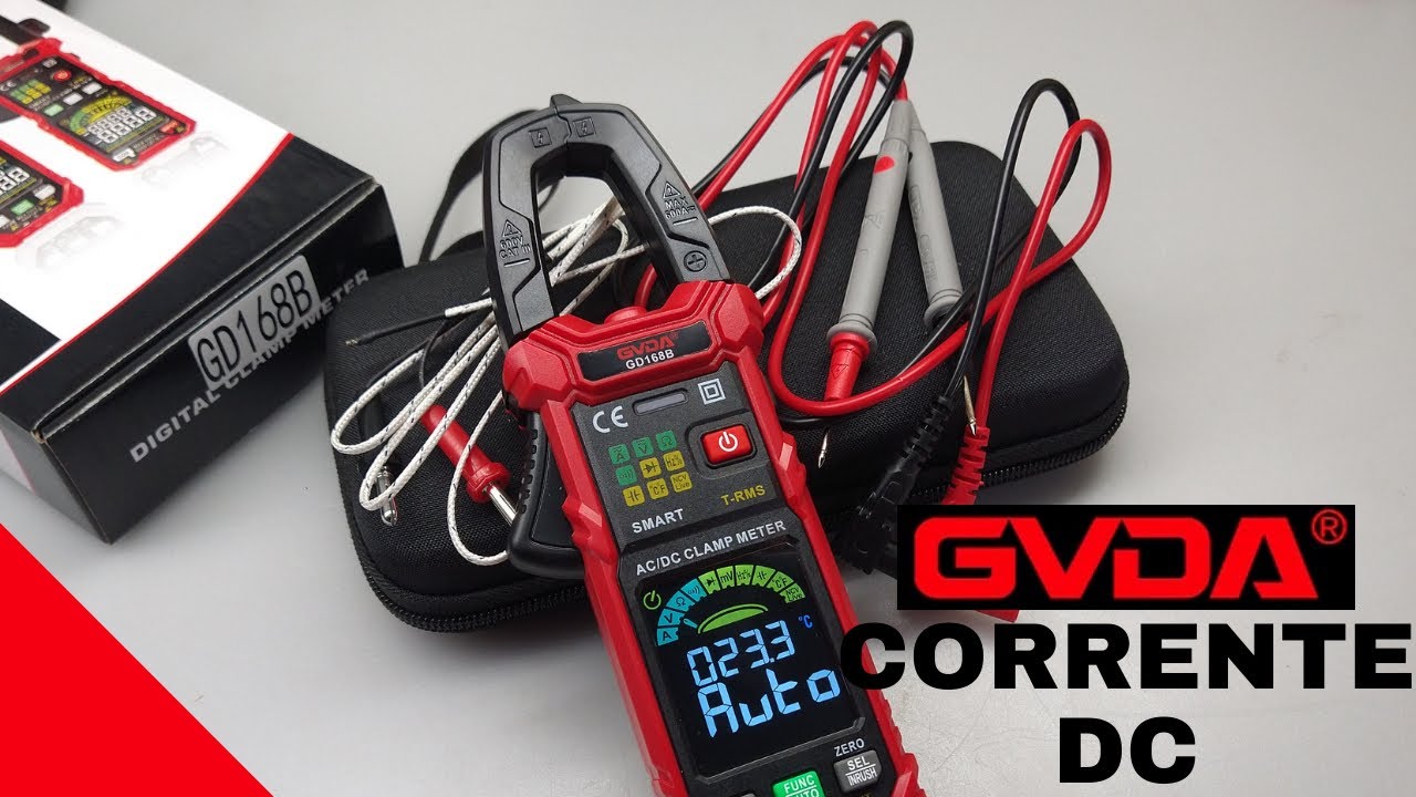 Um Multimetro Clamp completo, Inteligente e com função de Corrente DC  - GD168B