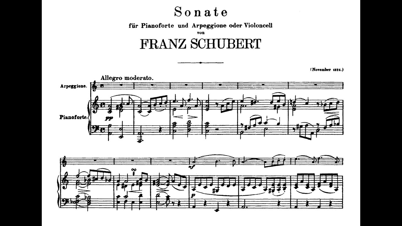 Schubert - Arpeggione Sonata (Mischa Maisky, cello; Nelson Freire, piano)
