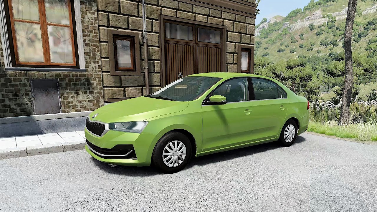 BeamNG.drive - Škoda Rapid Entry 2020 - Car Show Test Drive Crash .