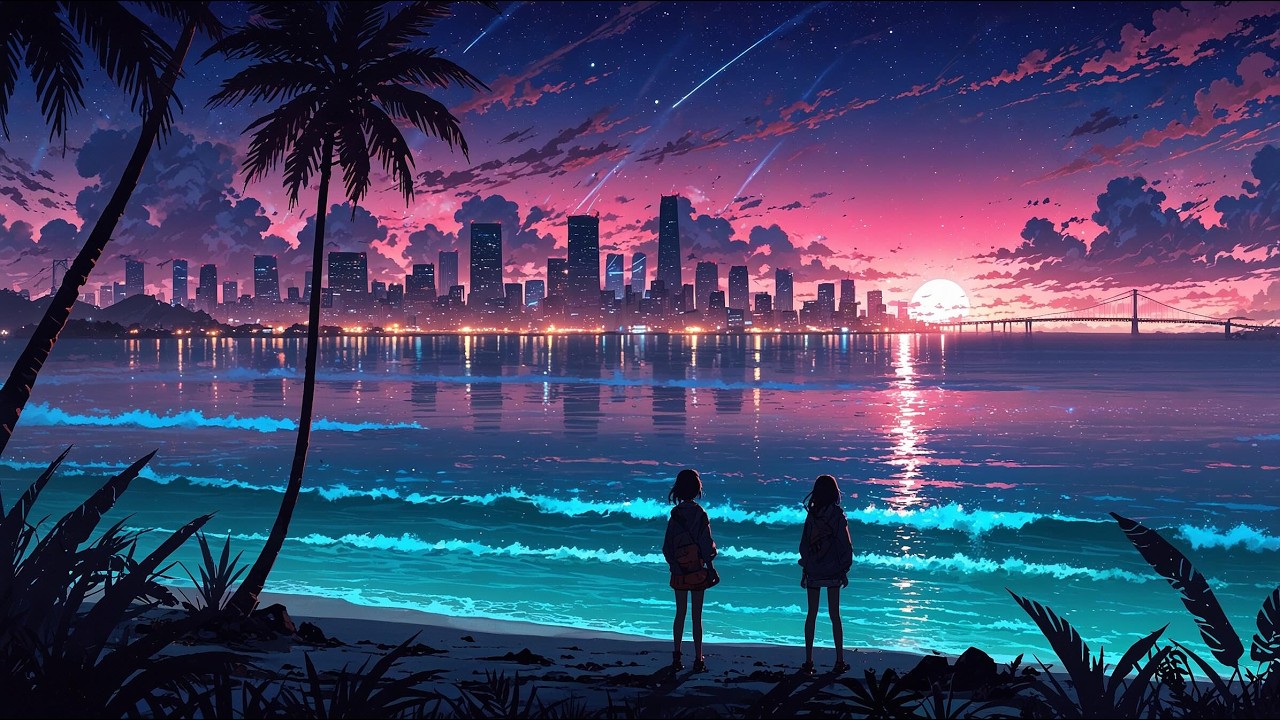 Fade to Blue | 80s Synthwave Night Drive (Instrumental) 4K