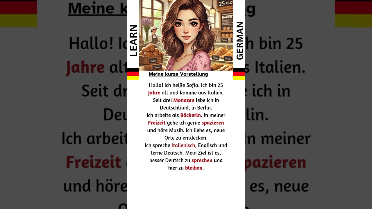 A short Story in German. Practice German A1 listening & reading