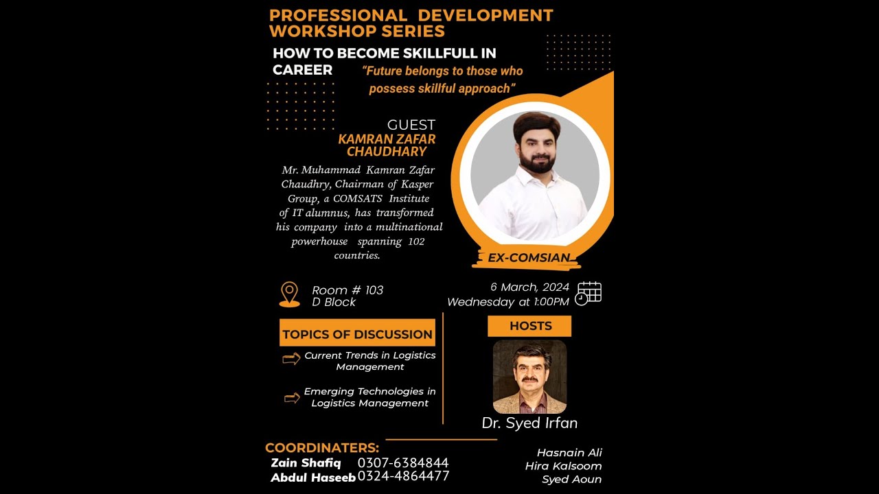 Exploring the Future: Chairman's Lecture on Emerging Technologies in Logistics @ COMSATS University