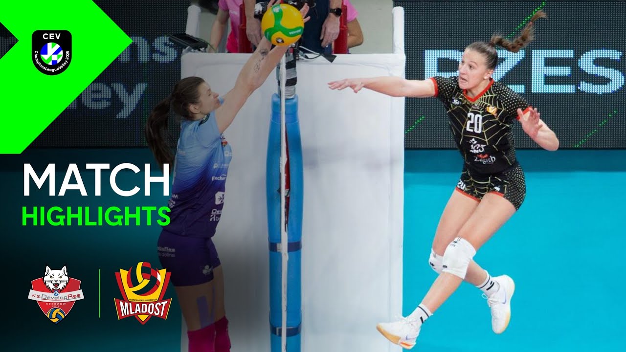 Highlights I Developres RZESZ&Oacute;W vs. Mladost ZAGREB I CEV Champions League Volley 2025