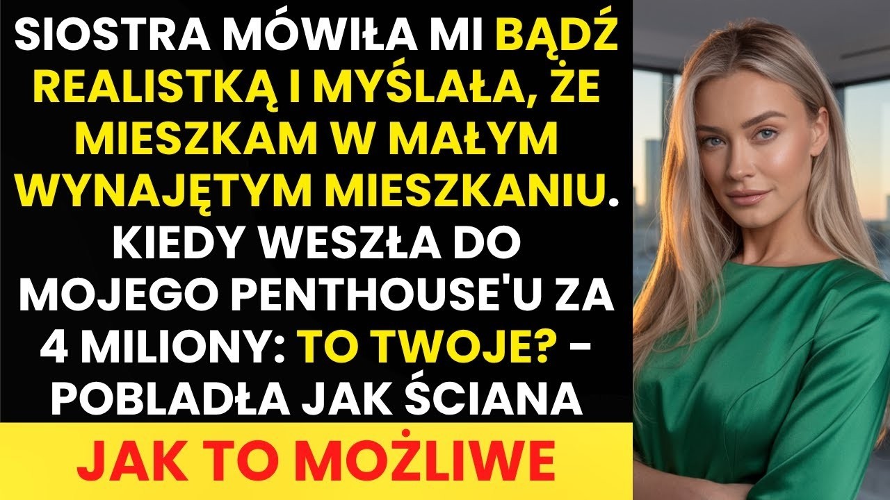 Rodzina uważała mnie za nieudaczniczkę, aż siostra zapytała  'Ten penthouse jest twój '