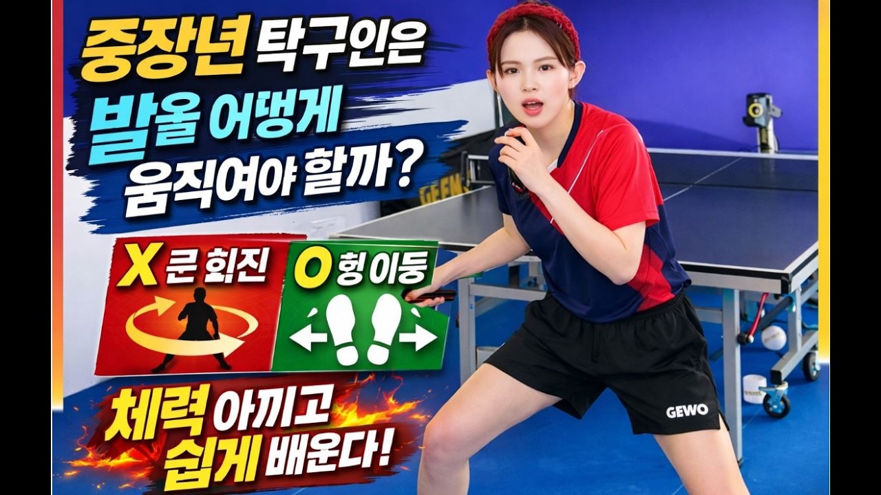 중장년 탁구 동호인은 발을 어떻게 움직여야 할까