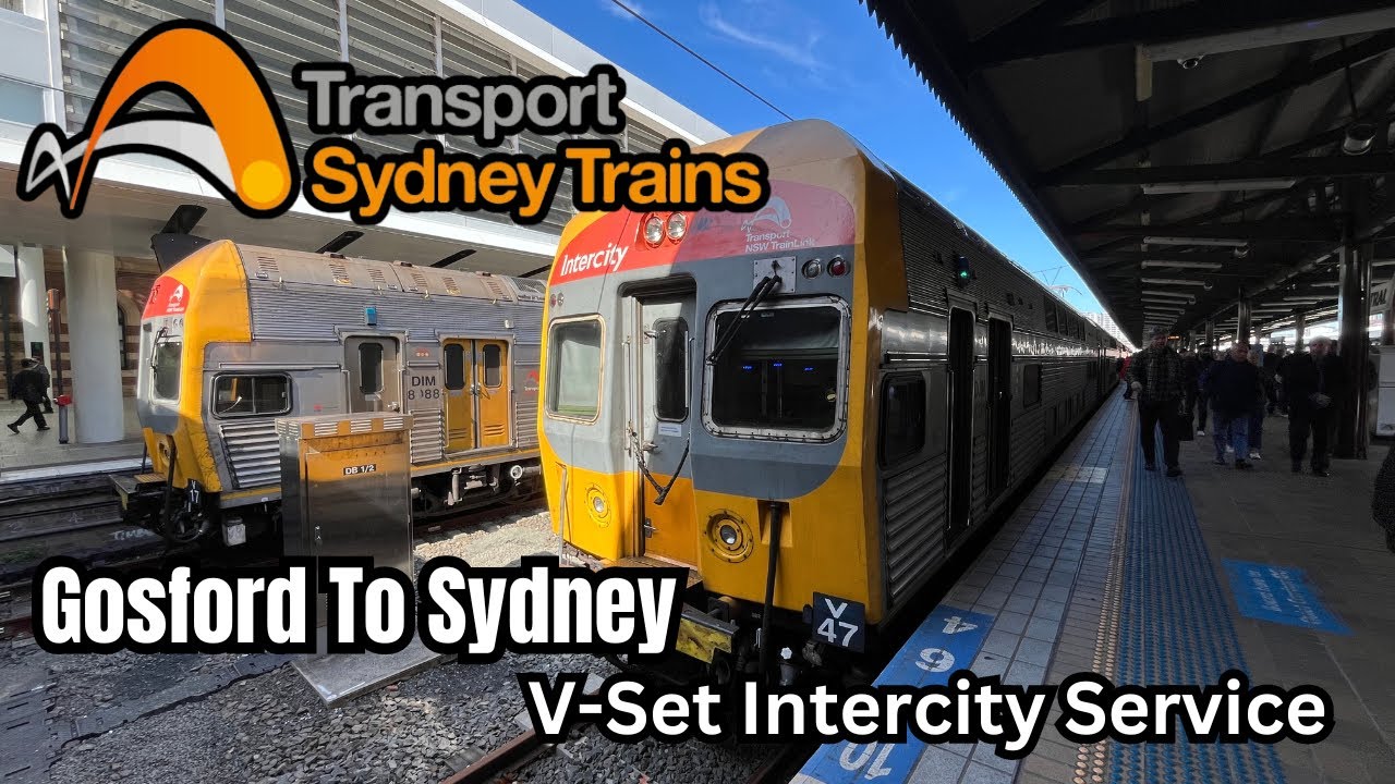 Gosford To Sydney On The Oldest Train In Sydneys Fleet Intercity V-Set Train!