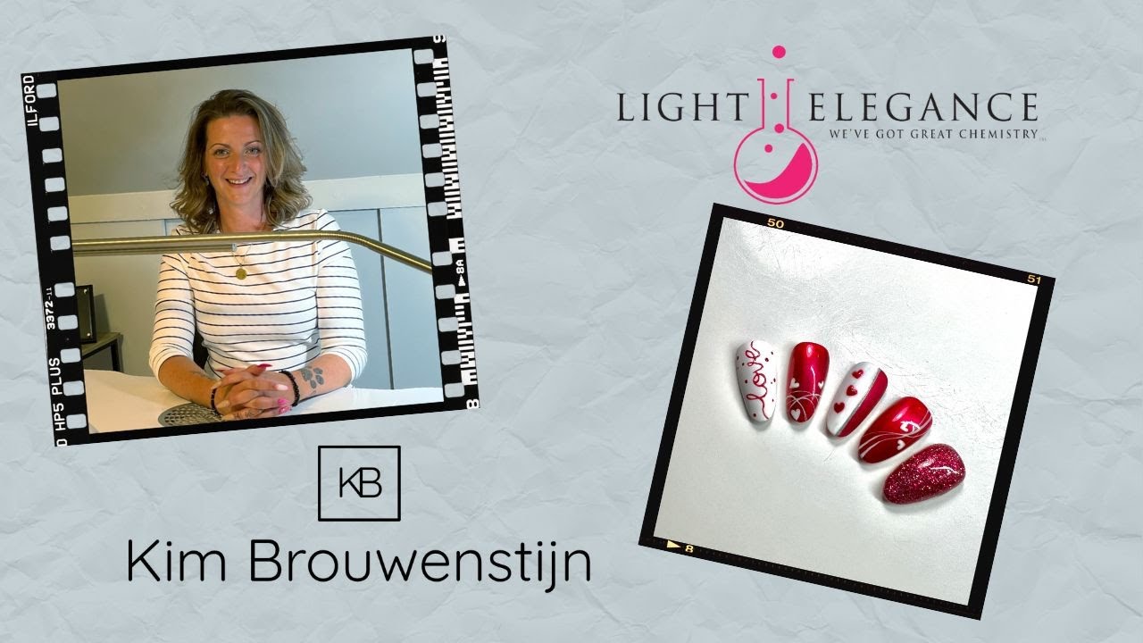 Valentine Nails Tutorial | Step By Step | Light Elegance Nails | Gel Nails