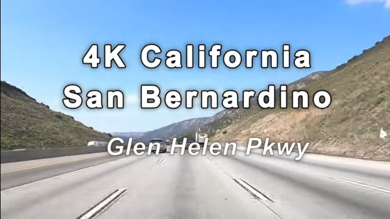 4K driving tour Glen Helen Pkwy I-15 California San Bernardino . Sunset travels Travel guide