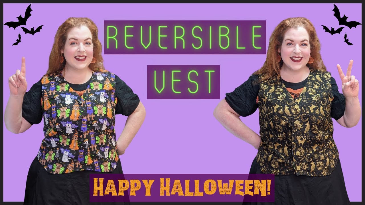 I Made a Reversible Vest for Halloween! // Easy Plus Size Sewing using Butterick 6902