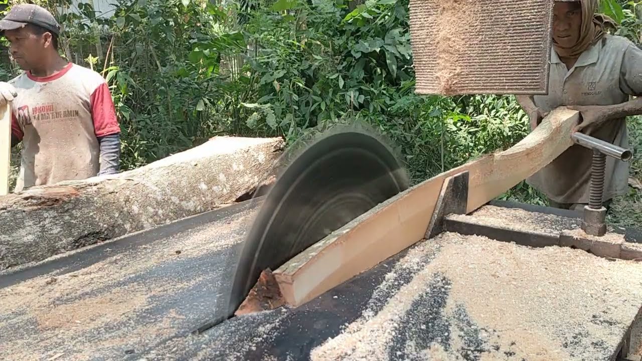 Proses Terbaik, Menggergaji Kayu Dengan Gergaji Bundar Rakitan 