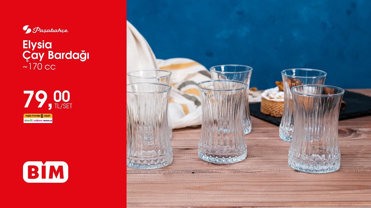 4 Kasım Aktüel- Paşabahçe Elysia Çay Bardağı ~170 cc
