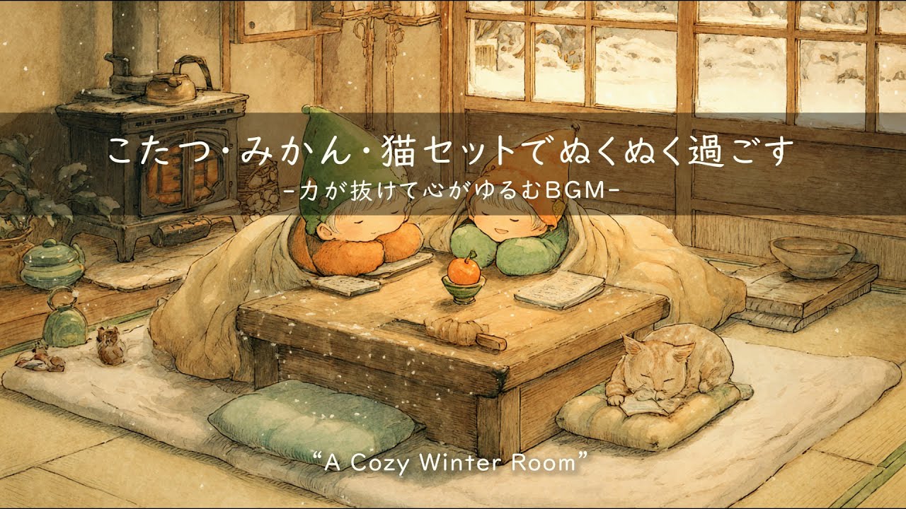 ［Playlist］冬の部屋でぬくぬく過ごす、力が抜けていく｜心がゆるむ｜静かに捗る｜indie pop｜mellow  pop｜チルアウト｜メロウ｜作業用BGM｜勉強用BGM｜邦楽｜120分耐久