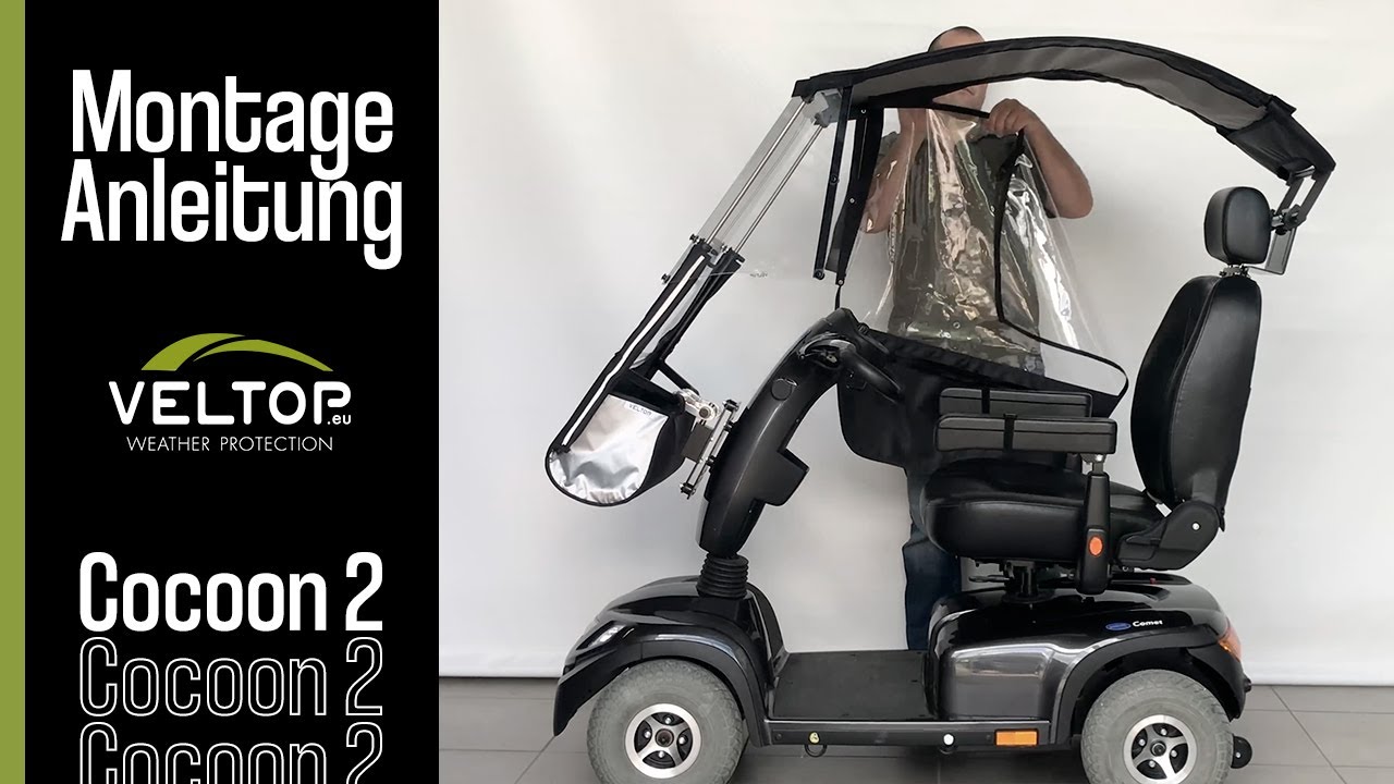 Montage Anleitung des Regendach für Elektromobile | Veltop Cocoon 2
