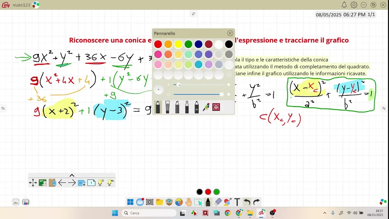 1 - Coniche  - da equazione a conica