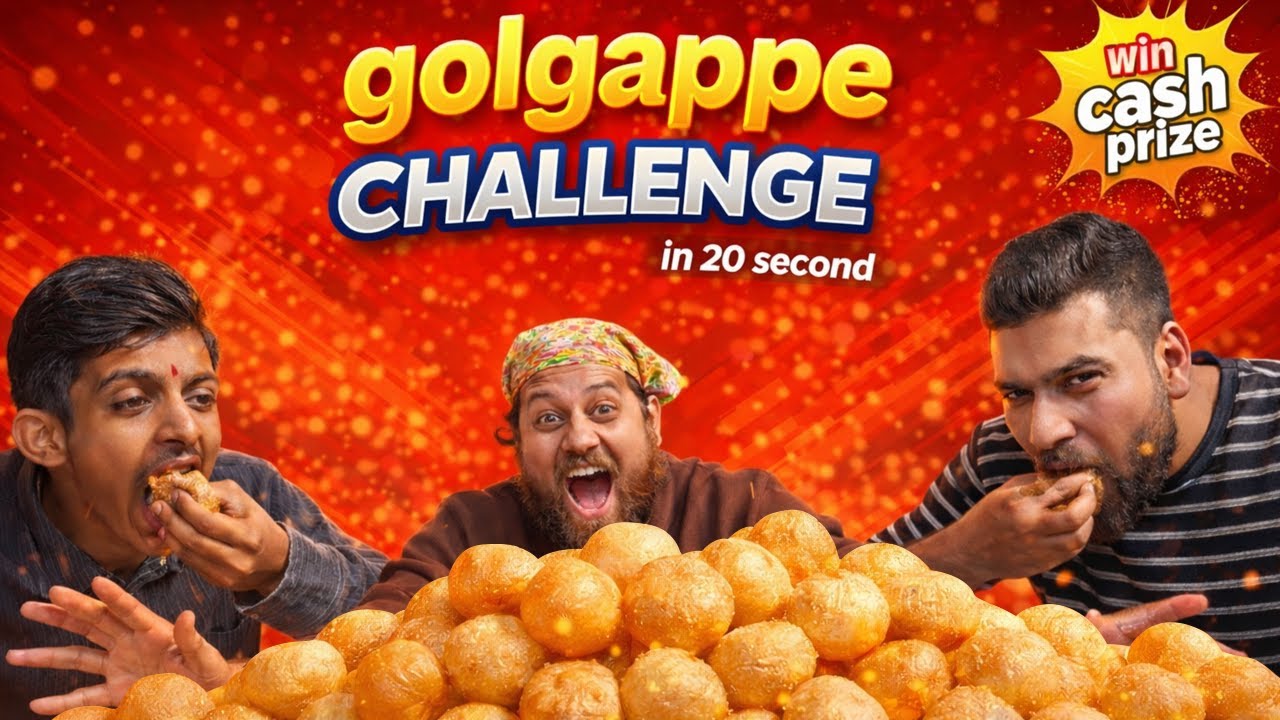 20 Second me Unlimited Golgappa Eating Challenge.