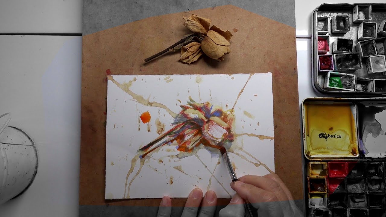 PROCESS: Daily Rose Watercolour Painting DAY 3800 (20260102FRI)