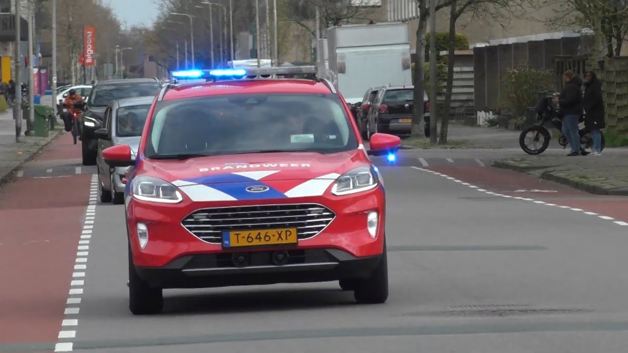 P1 02-6193 Ovd-B met spoed naar brand buiten Leeuwarden