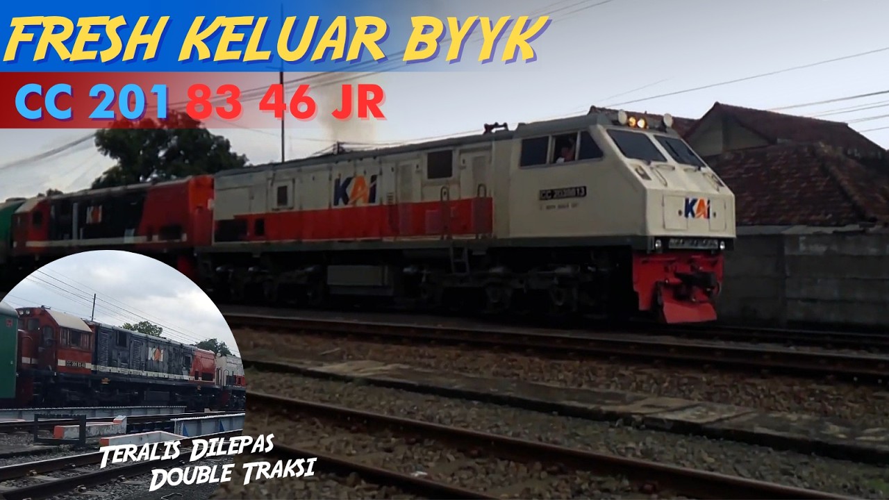 FRESH BYYK LOKOMOTIF CC 201 83 46.  Double Traksi & Pengiriman Lokomotif Dengan Ka Sri Tanjung