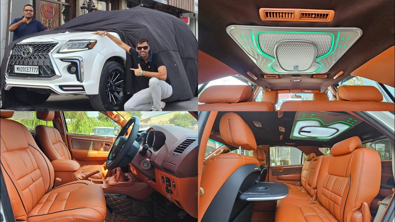 BEST MODIFIED OLD FORTUNER  WITH BULLET HEADLIGHT,COSMIC ROOF & LEXUS STYLE BODYKIT...!!!