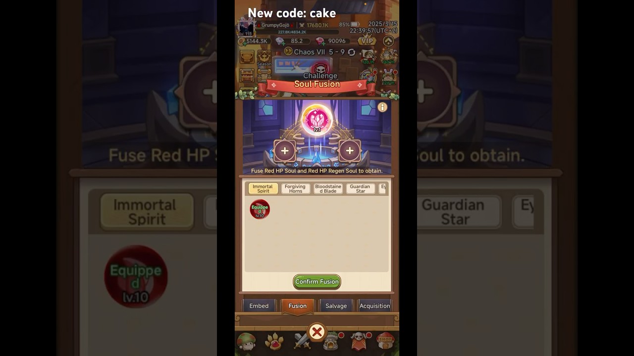 How to create pink souls in legend of mushroom + new code: cake