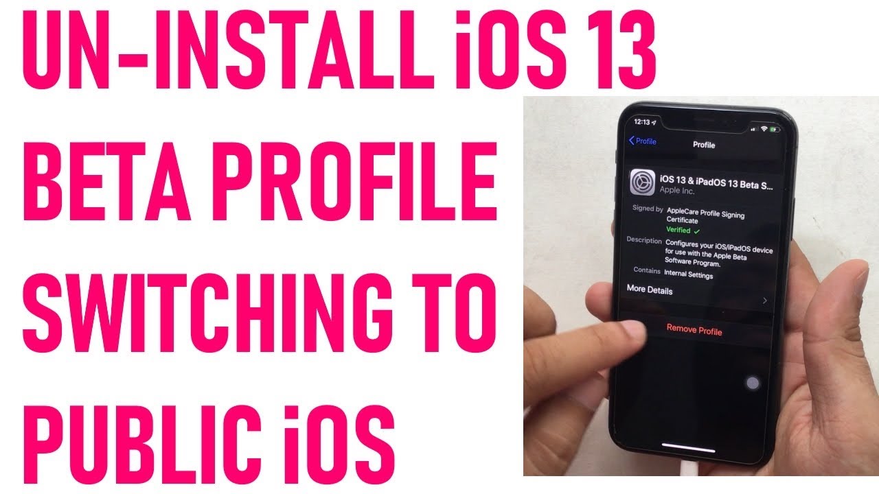 Uninstall or Remove iOS 13 Beta Profile on iPhone, iPad & Switch iOS 13 Beta to Public