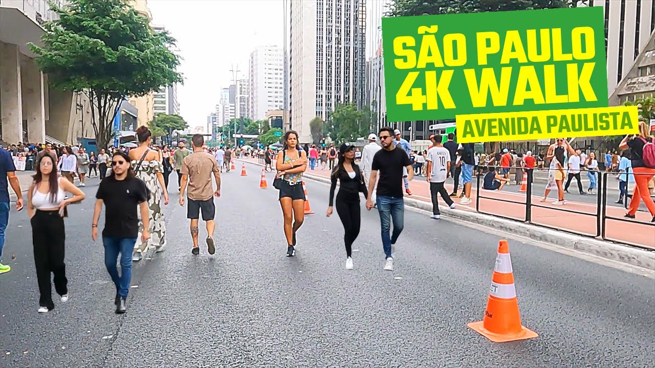 São Paulo - Av Paulista - 4k walk 🇧🇷